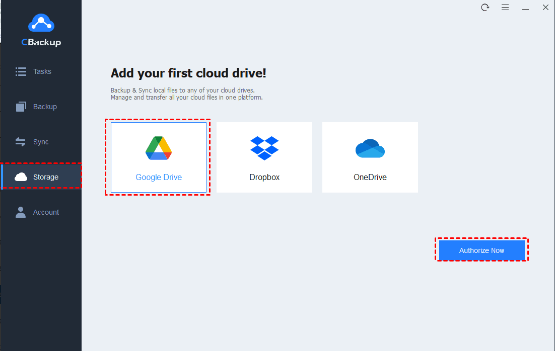 Select Google Drive