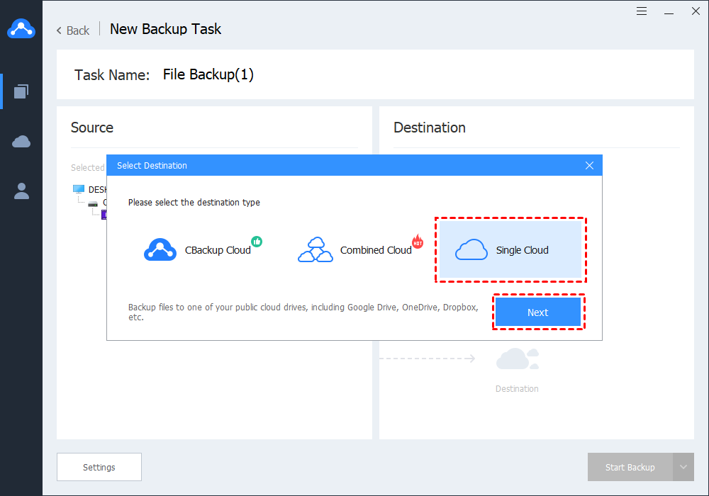 Select Single Cloud2