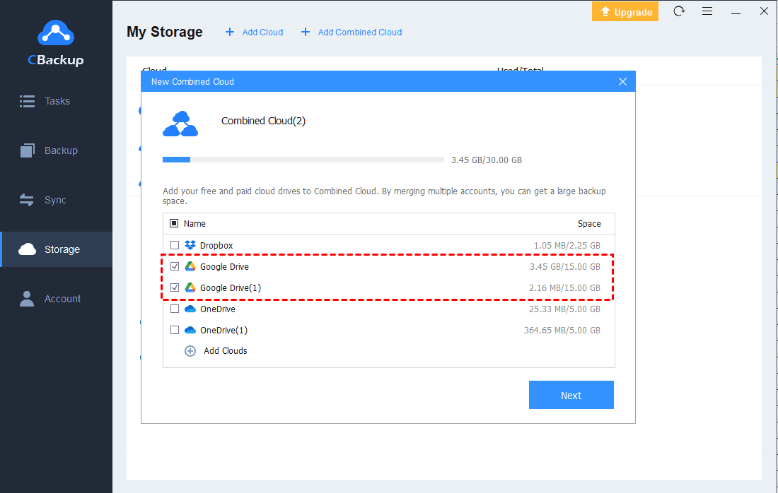 Combine Google Drive