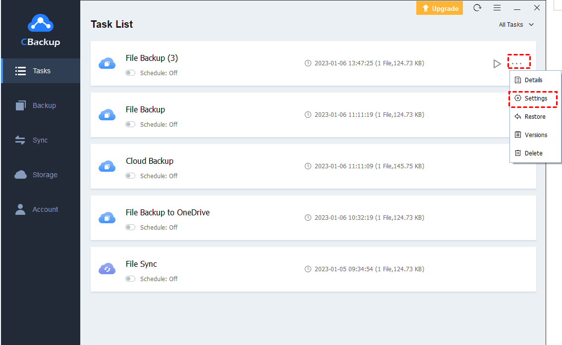 Schedule Settings Old Task Schedule Settings Old Task
