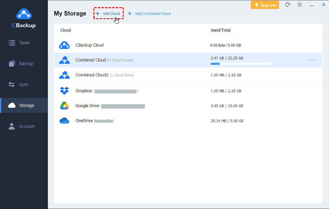 My Storage Add Cloud