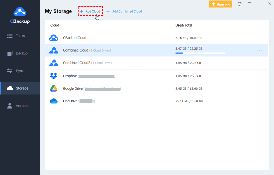 My Storage Add Cloud