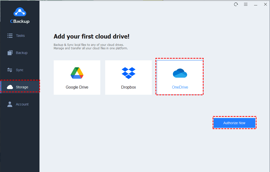 Select OneDrive