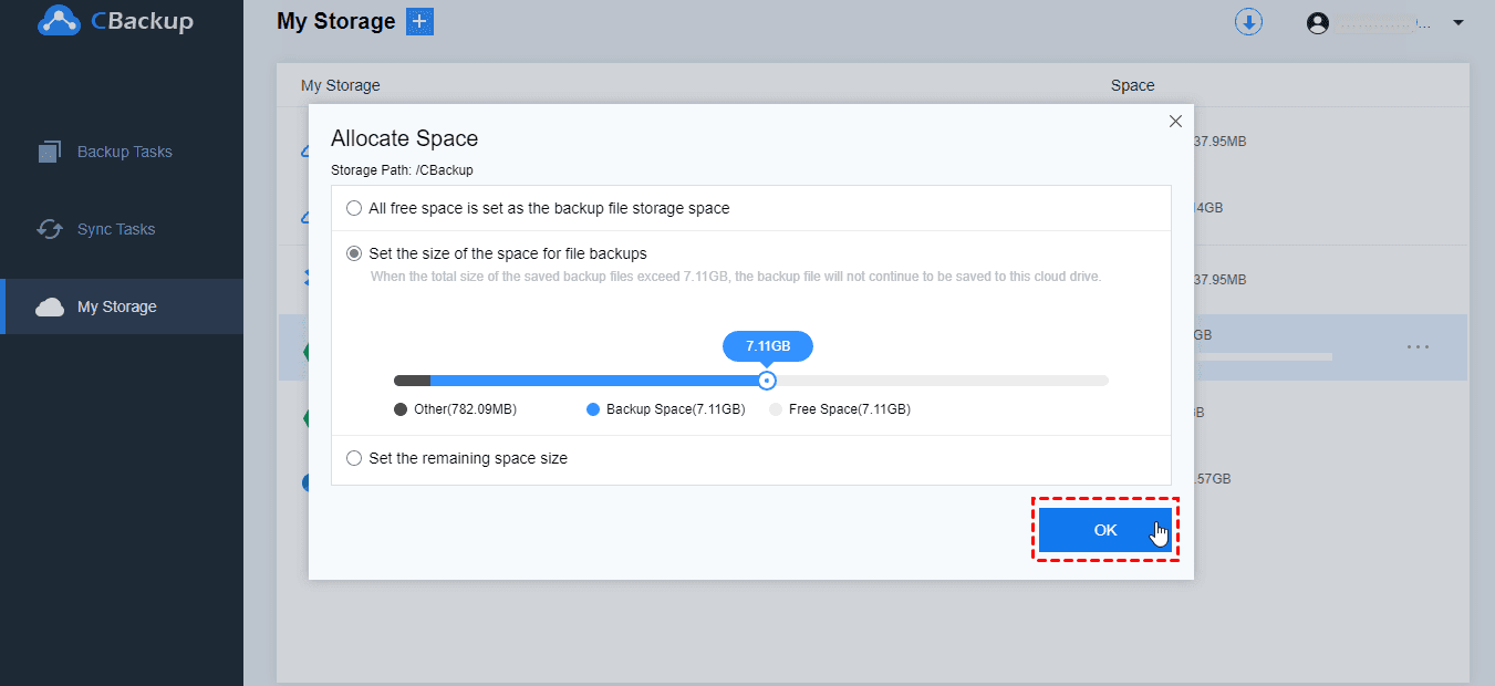 Allocate Space Feature Allocate Space Feature