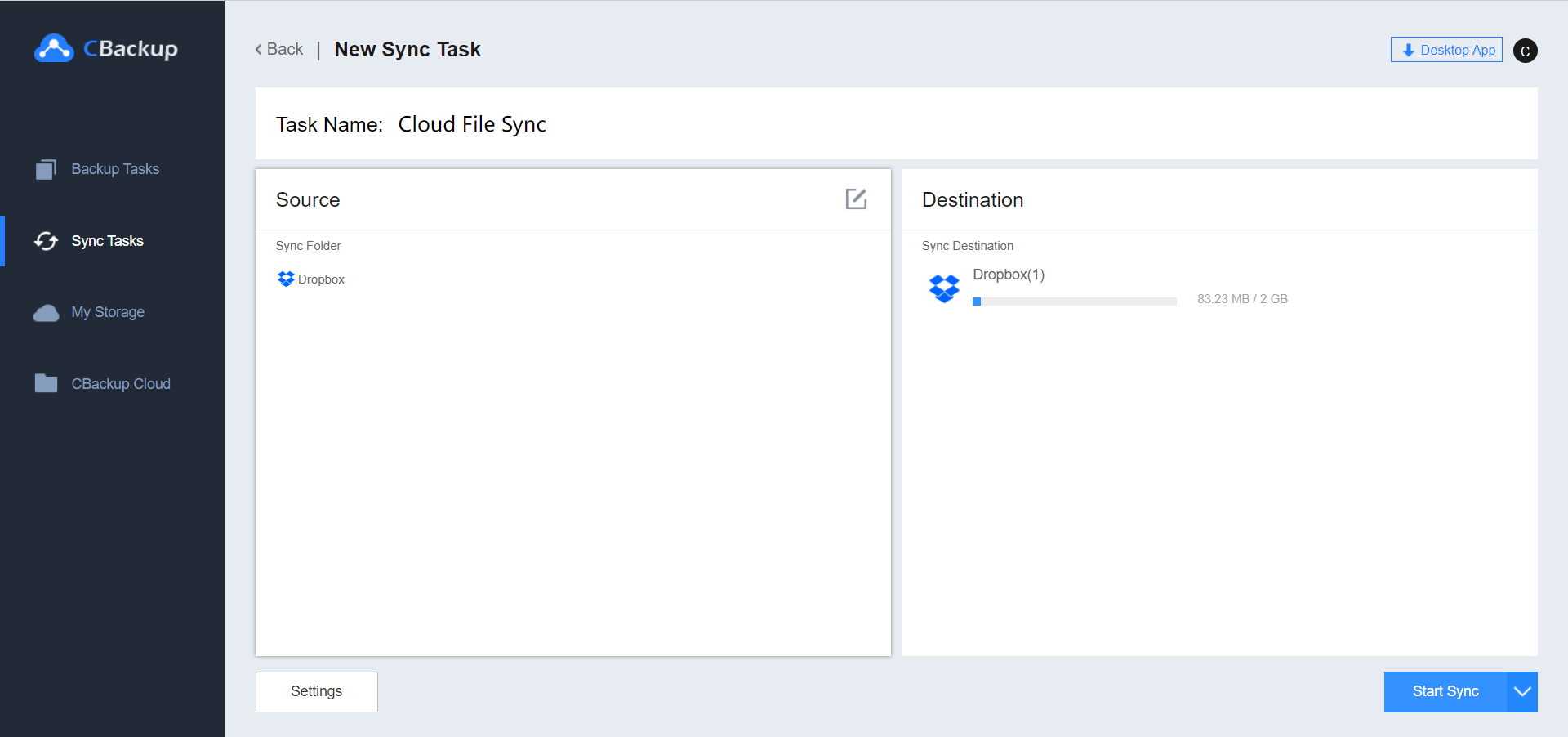 Sync Dropbox to Another Dropbox