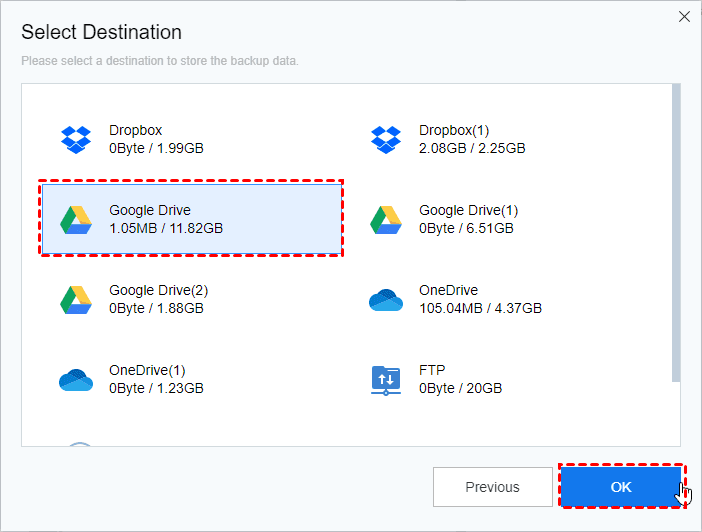 Add Destination Google Drive Add Destination Google Drive