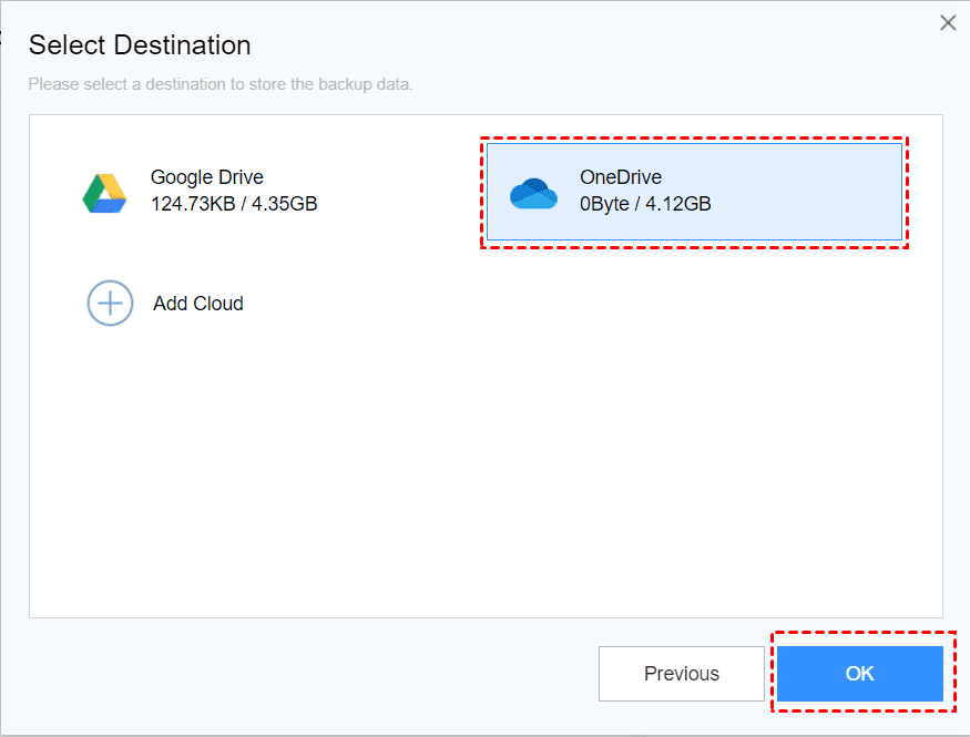 Add Destination Onedrive Add Destination Onedrive