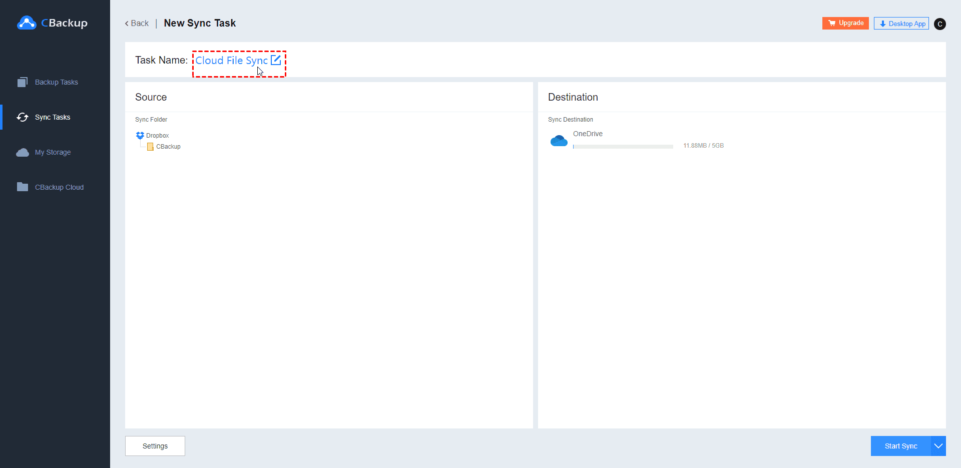 Change Sync Name Change Sync Name