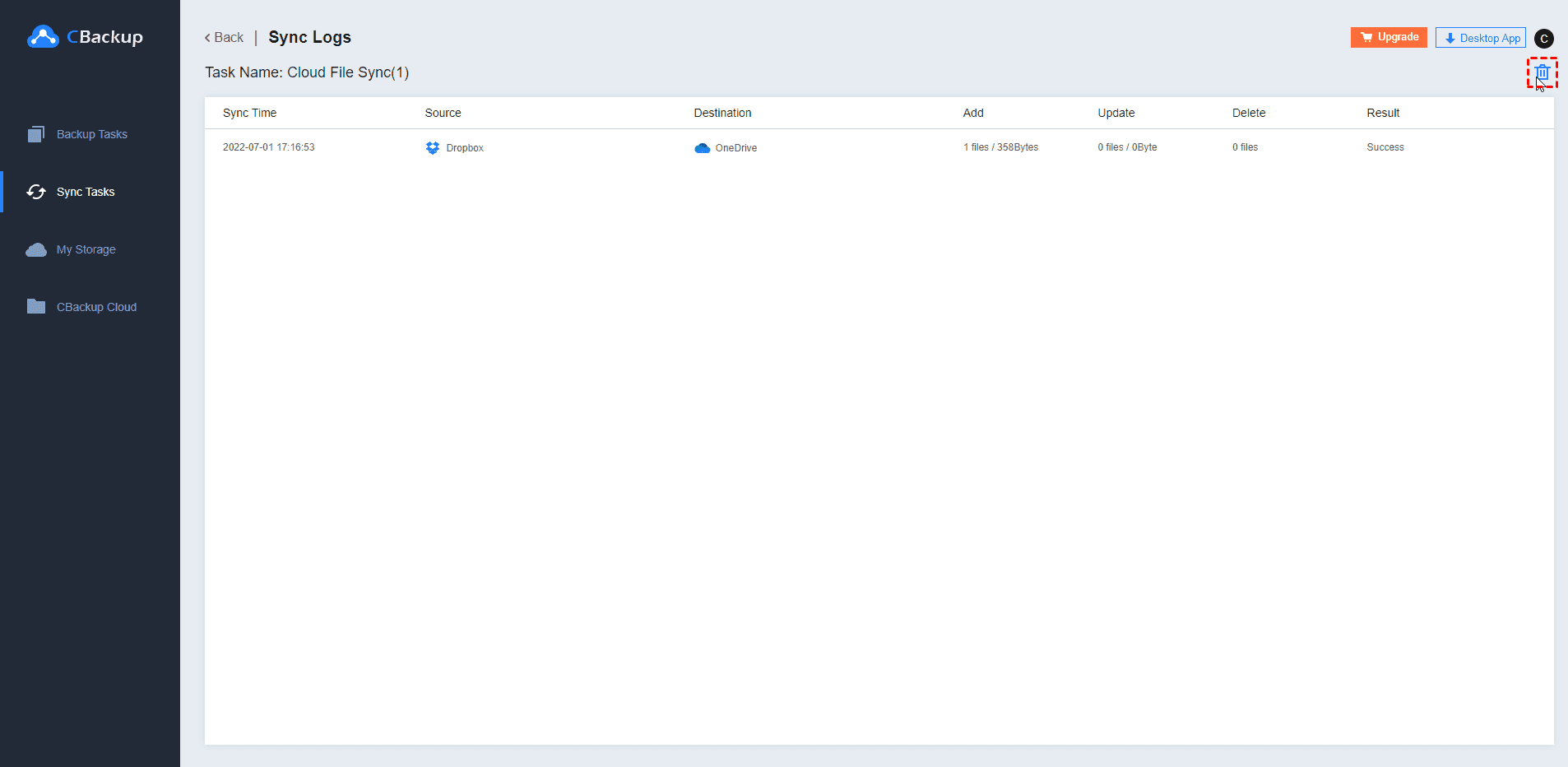 Clear Sync Log Clear Sync Log