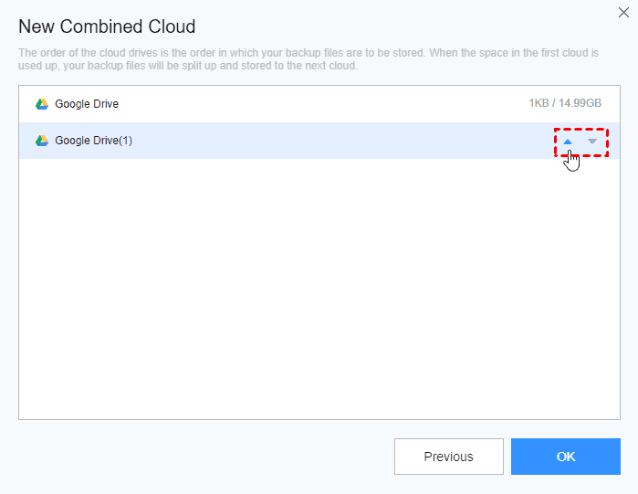 Choose Backup Order for All Google Drive Accounts