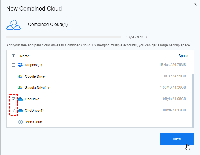 Tick All OneDrive Accounts