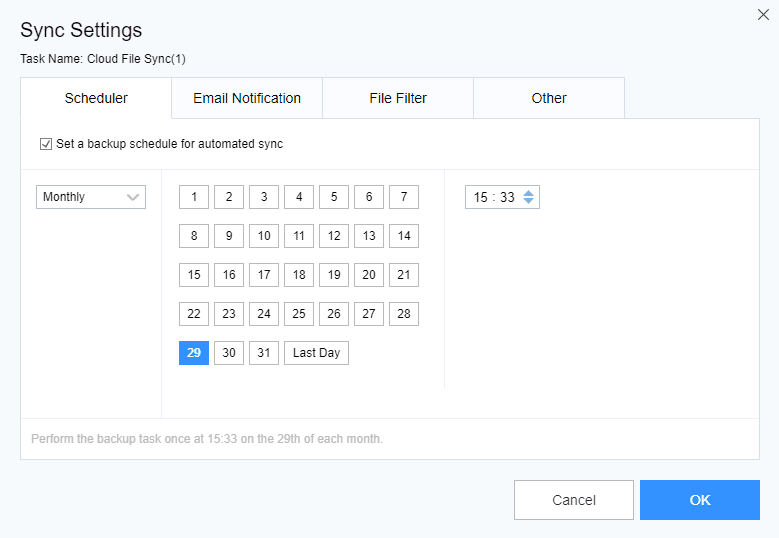Schedule Monthly Schedule Monthly