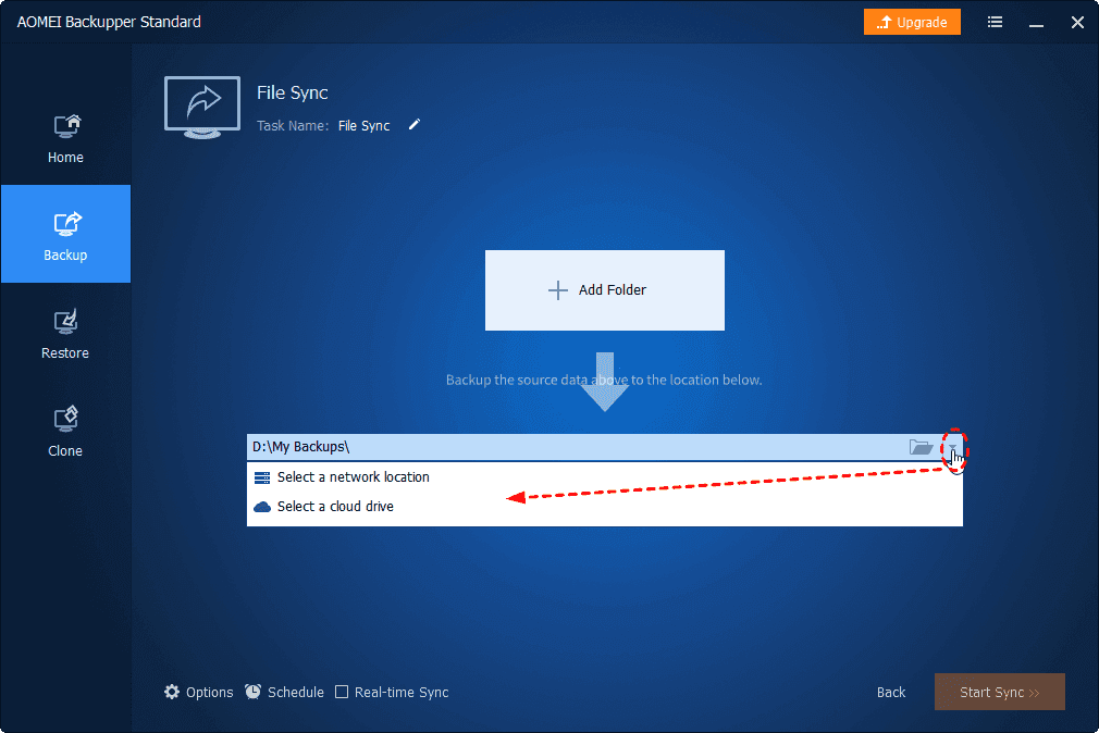 Select A Cloud Drive Select A Cloud Drive
