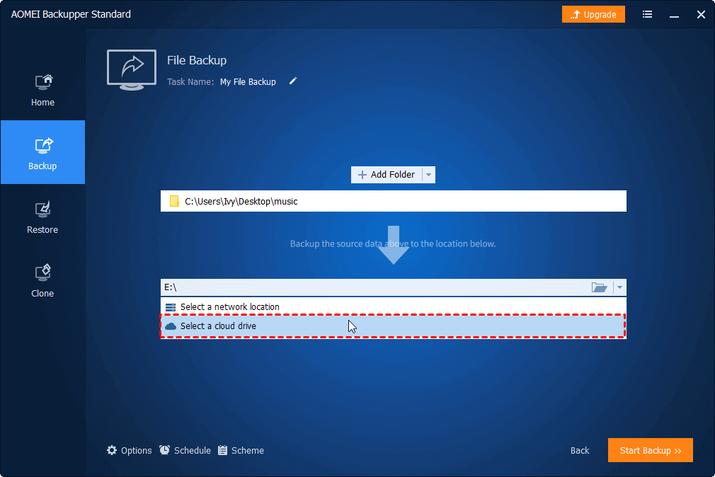 Select A Cloud Drive Select A Cloud Drive
