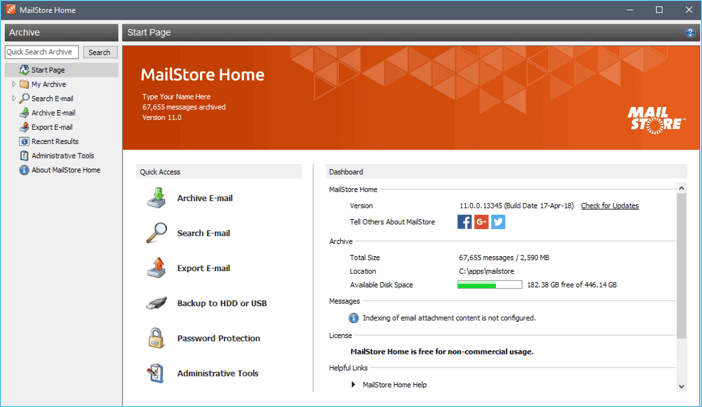 Outlook Backup Software Mailstore Home
