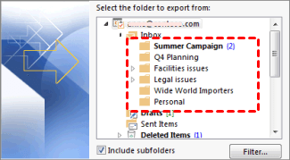 Select Email Folder
