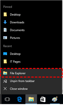 Click File Explorer