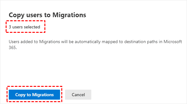 Multiple Users Copy to Migrations