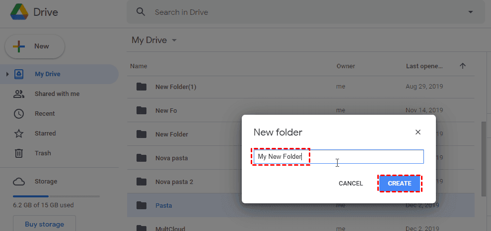 Create New Folder Rename Folder