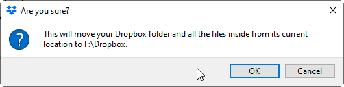 Move Dropbox Folder to Other Location