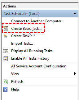 Task Scheduler Create Basic Task