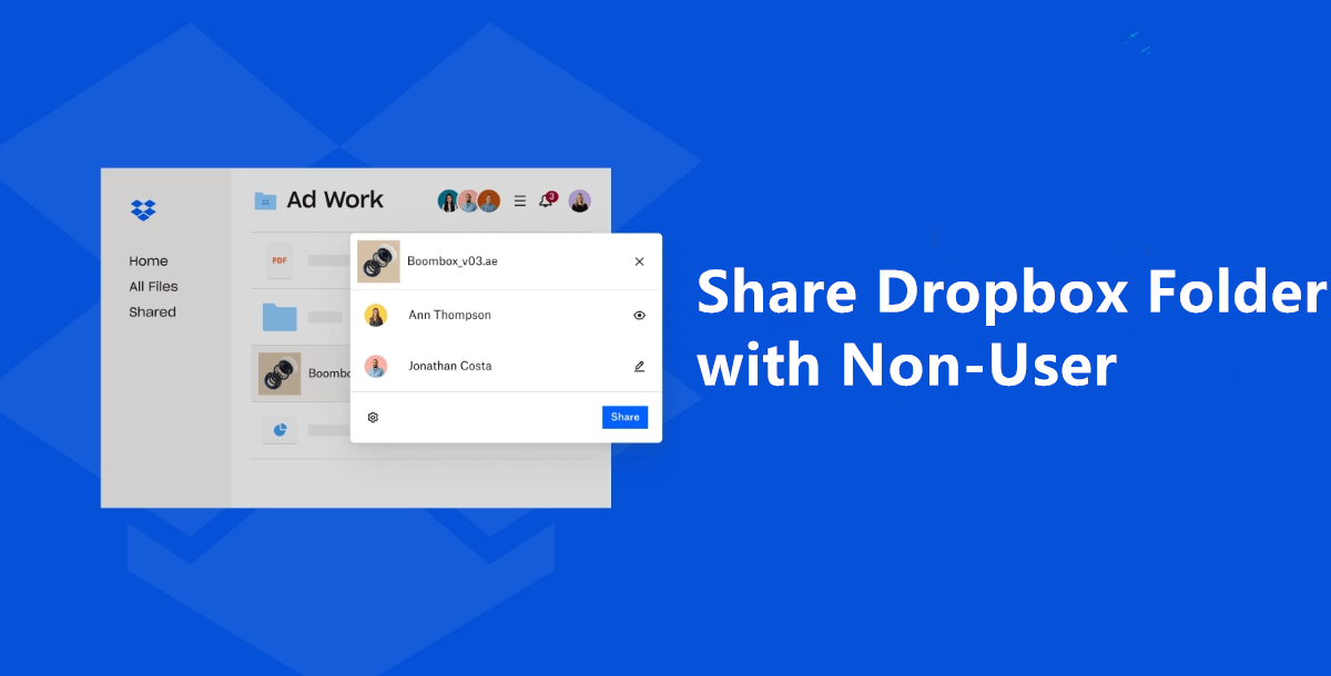 Share Dropbox Folder with Non User