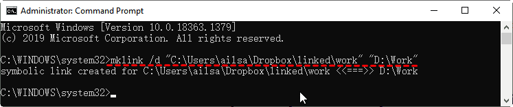 Mklink Create Dropbox Symlink