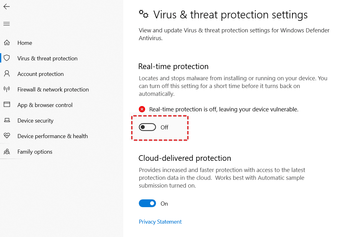 Turn Off Windows Defender Antivirus