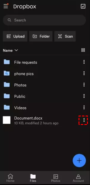 Delete Dropbox Files Mobile