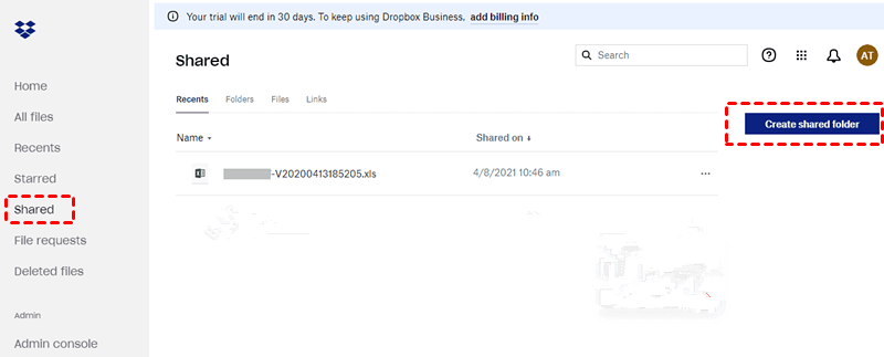 Dropbox Create Shared Folder