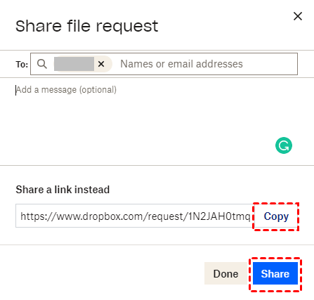 Share File Request