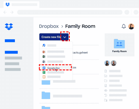 Create Google Docs in Family Room