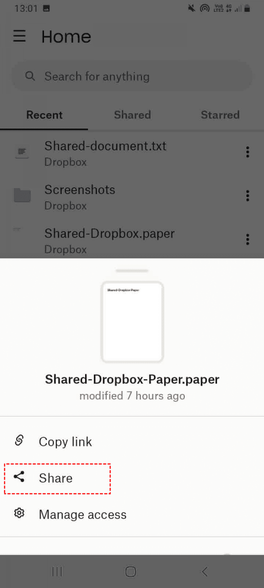 File Sharing Mobile
