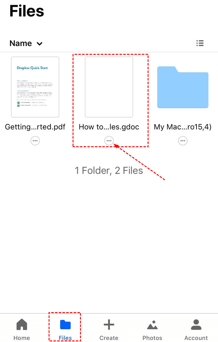 Select File On Phone