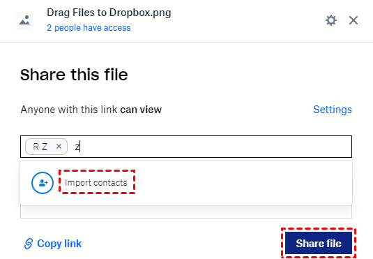 Share To Dropbox Users