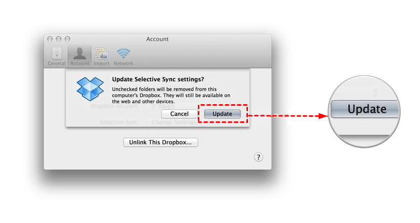 Update Selective Sync