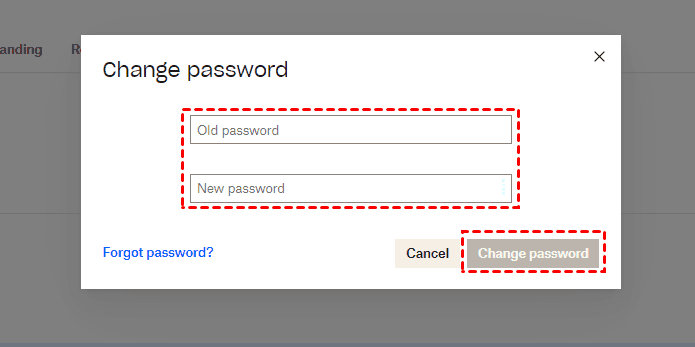 Change Dropbox Password Confirm
