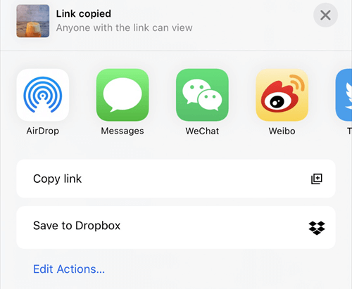 Way To Share On Dropbox