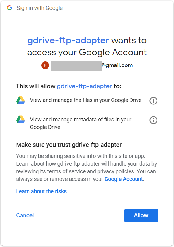 Google Drive Adapter