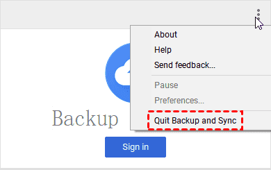 Quit Google Backup And Sync