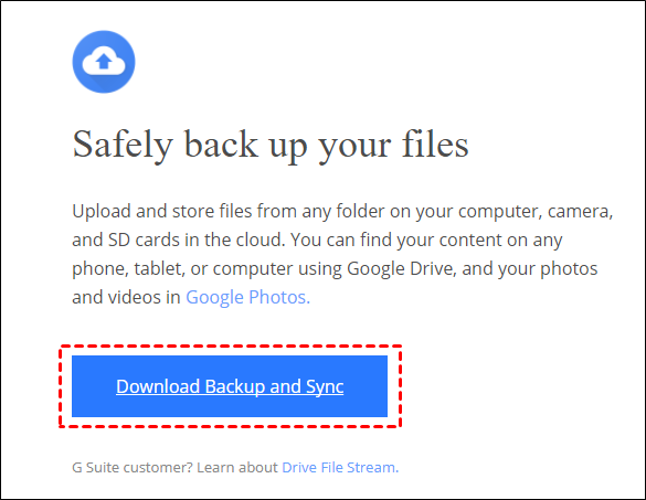 Download Backup and Sync