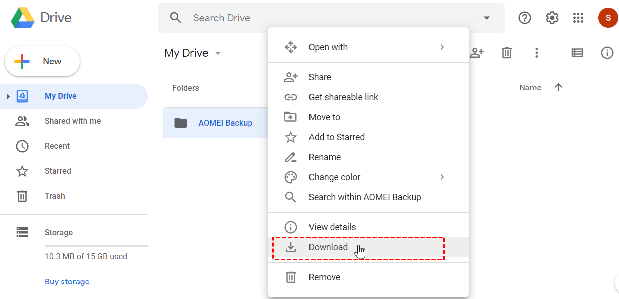 How do I download Google Drive Backup to my computer?