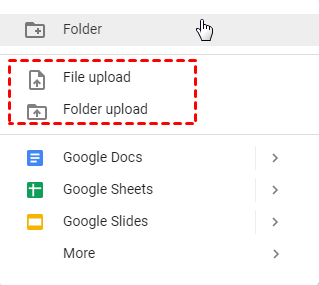 Upload Folder to Google Drive