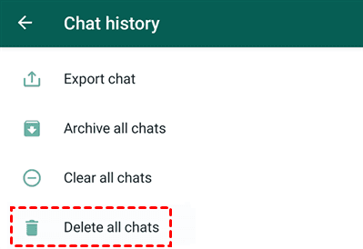 Delete All Chats