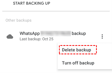 Delete Backup