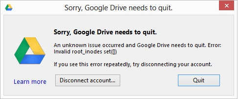 Google Drive Stopped Working