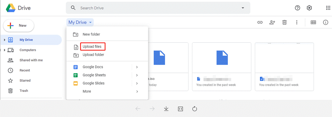 Google Drive Upload Files