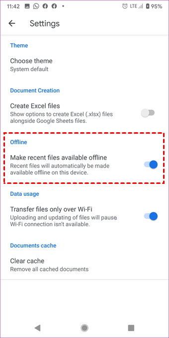 Make Recent Files Available Offline