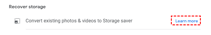 Recover Storage