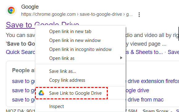 Save Link to Google Drive